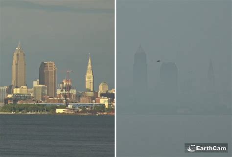 Before And After Photos Show Cleveland Disappear Into Wildfire Smoke