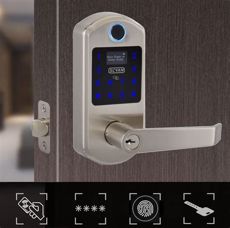 X5 Fingerprint Touchscreen Key Fob Door Lock With Oled Display Scyan