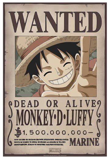 Create one piece wanted poster in the pirate island, a fun gadget for you who love this popular anime and manga. One Piece - Wanted Luffy New - Poster - Impericon.com ...