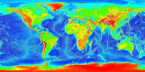 Earth Topographical Map Stock Image E0500674 Science Photo Library