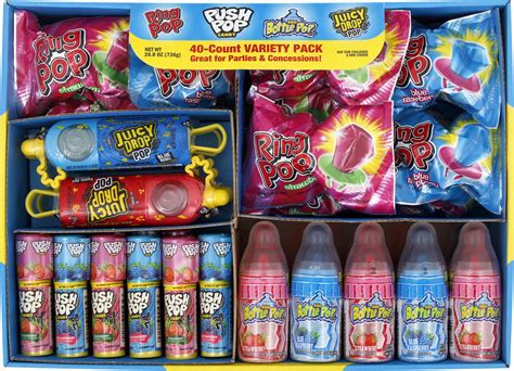 Ring Pop Assorted Candy Lollipop Variety Pack 40 Count