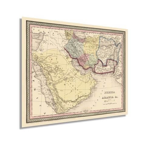 Buy Historix Vintage 1852 Persia And Arabia Map 24x30 Inch Map Of