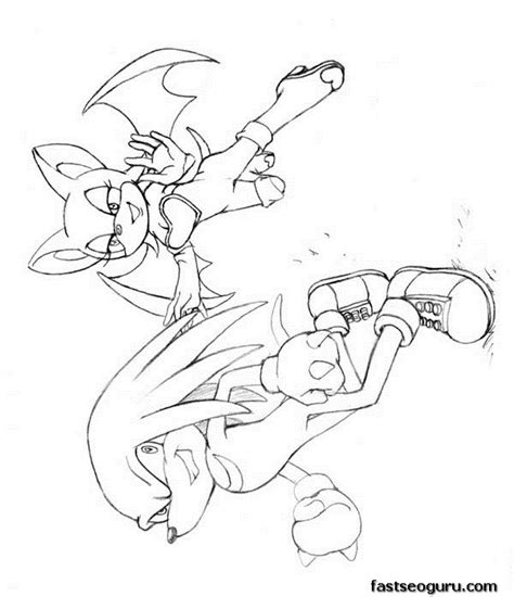 It was printed and downloaded many times from october 14, 2014. Printable cartoon Sonic the Hedgehog Knuckles and Rouge ...