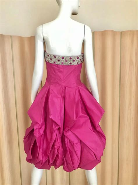 1950s hot pink silk strapless cocktail dress for sale at 1stdibs strapless pink dress pink