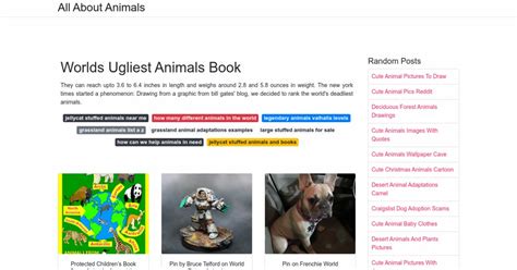 Worlds Ugliest Animals Book