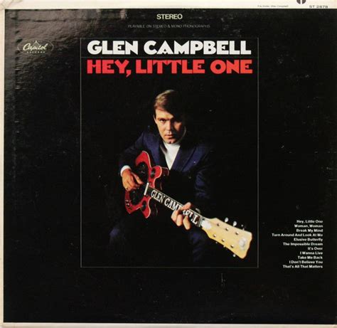 Glen Campbell Hey Little One 1968 Scranton Pressing Vinyl Discogs