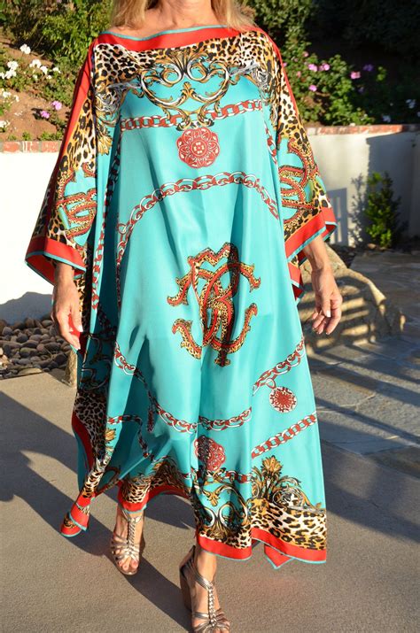 Designer Print Silk Caftan Womens Caftans Silk Caftans Silk Beach Coverup Silk Dress Long Silk