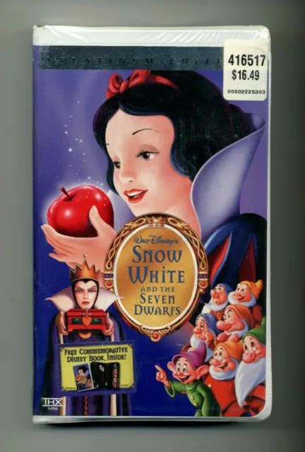 Disney Snow White Seven Dwarfs Platinum Edition Vhs V