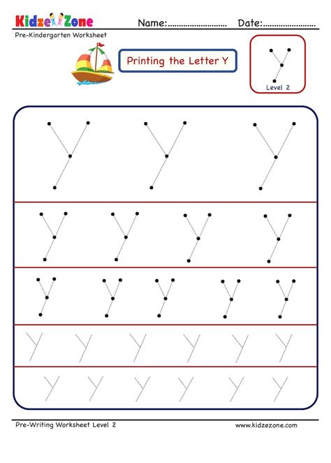 Letter Y Tracing Worksheets  Dot to Dot Name Tracing Website