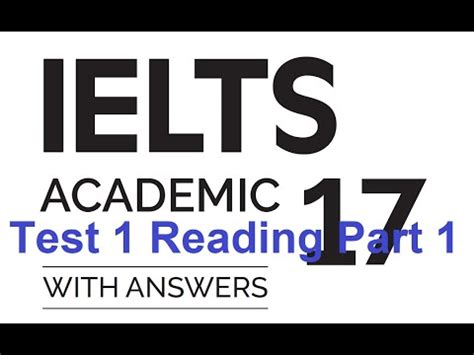 Cambridge Ielts Reading Test Part Youtube
