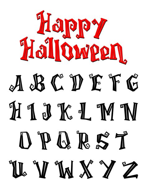 And Halloween Fonts 15 Free Pdf Printables Printablee