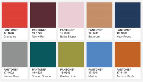 Graphics Pantone Fashion Color Report Fall 2017 Color Inspiration