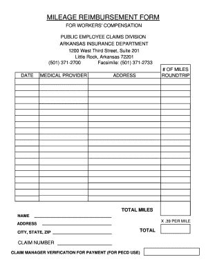 The state insurance fund provider phone number. 129 Printable Mileage Reimbursement Form Templates - Fillable Samples in PDF, Word to Download ...