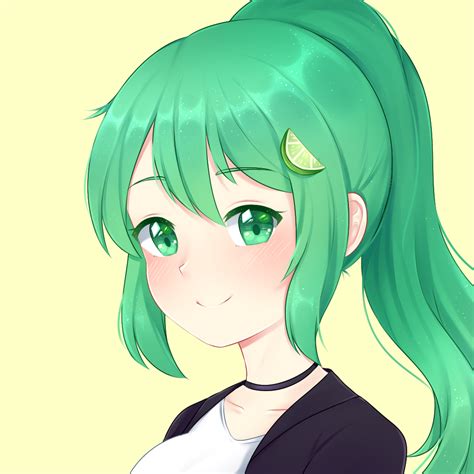 Green Anime Girl Pfp