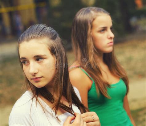 Two Teenage Friends In Urban Environment Stock Photo Image Of Hair