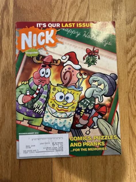 Nick Magazine Decemberjanuary 2010 Nickelodeon Spongebob Last Issue