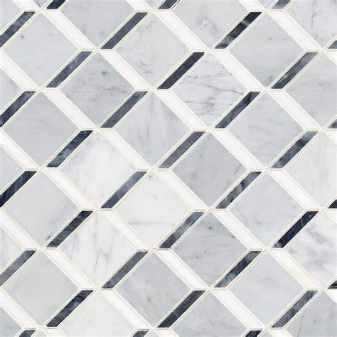 Thassos Gateways Polished Marble Mosaic 12 X 15 100467034 Floor