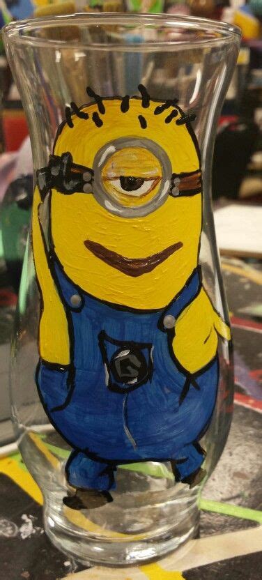 Minion Paint On Glass Minion Painting Ceramic Cafe Glass Painting