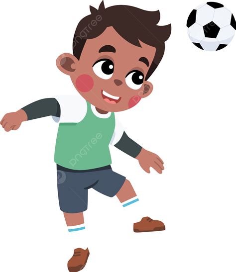 Boy Playing Soccer And Heading Anak Bermain Sepak Bola Futsal Kid