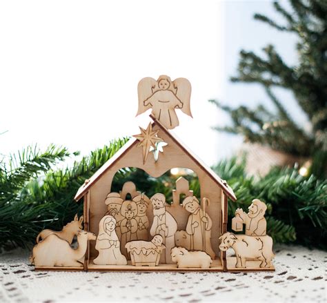 Diy Nativity Christmas Nativity Set Small Extended Etsy