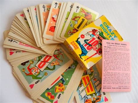 To play the crazy eight card game, you will need: Vintage Crazy Eights Card Game 1950's Collectible | Etsy | Card games, Crazy eights, Cards