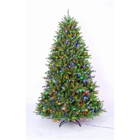 home accents holiday 7 5 ft dunland fir pre lit 800 led artificial christmas tree with 8