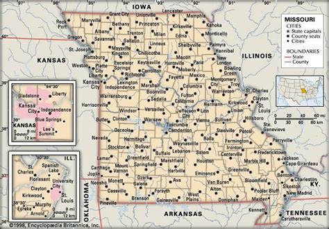 Political Map Of Missouri