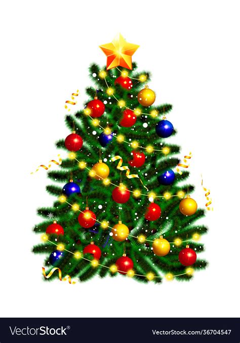 Beautiful Christmas Tree Royalty Free Vector Image