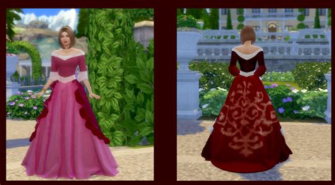 The Sims 4 Elegant Princess Dress V1 Cris Paula Sims