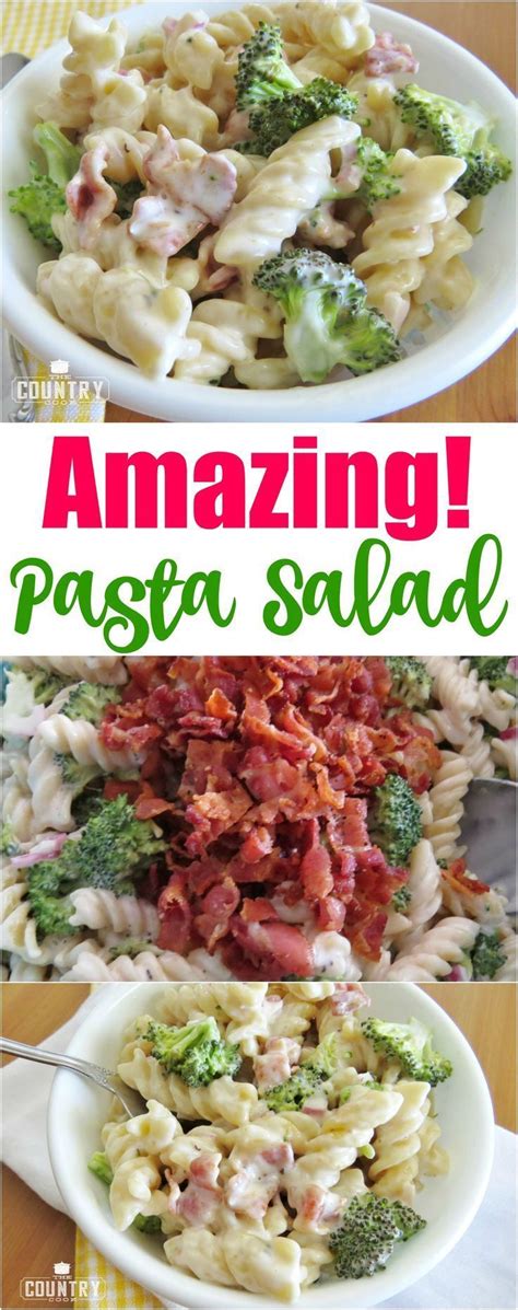 The use of instant pot to cook another delicious chicken recipe is made here to provide you an amazing and the simplest recipe. CREAMY BACON BROCCOLI PASTA SALAD | The Country Cook ...