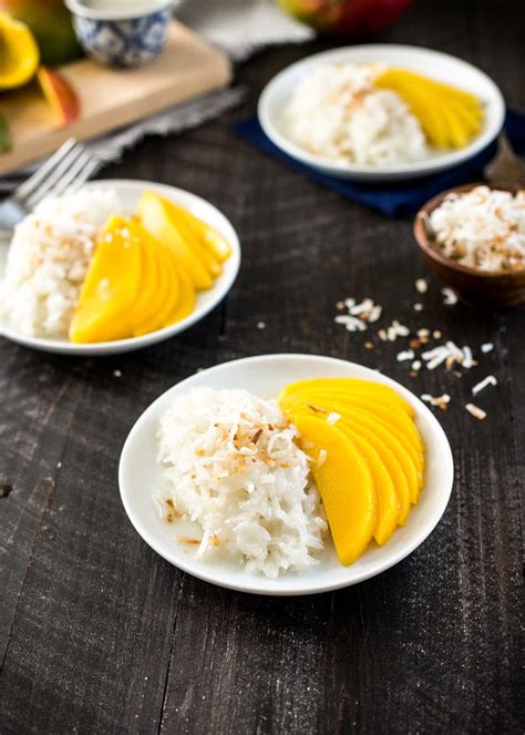 Mango Sticky Rice ~ Easy Classic Thai Dessert Inquiring Chef Recipe Mango Sticky Rice