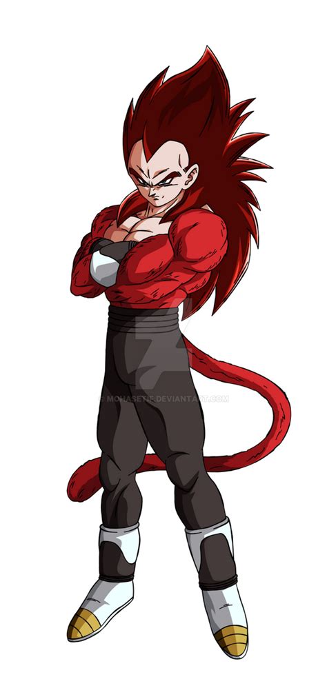 Super Full Power Ssj4 Xeno Vegeta Render By Mohasetif On Deviantart