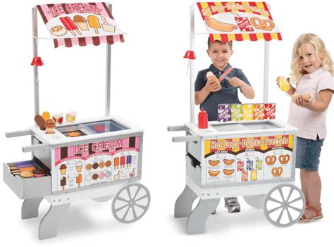 Melissa And Doug Wooden Snacks And Sweets Ice Cream Hot Dog Cart Best