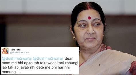‘aap haar mat maniye — sushma swaraj s patient replies to three women are winning twitter