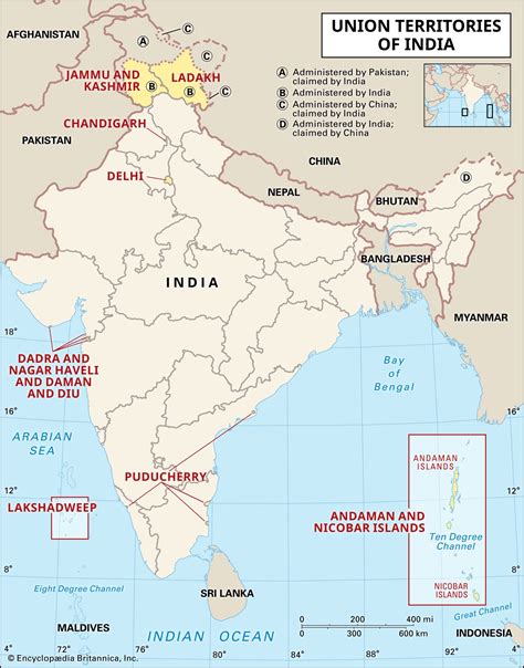 India Map With Union Territories