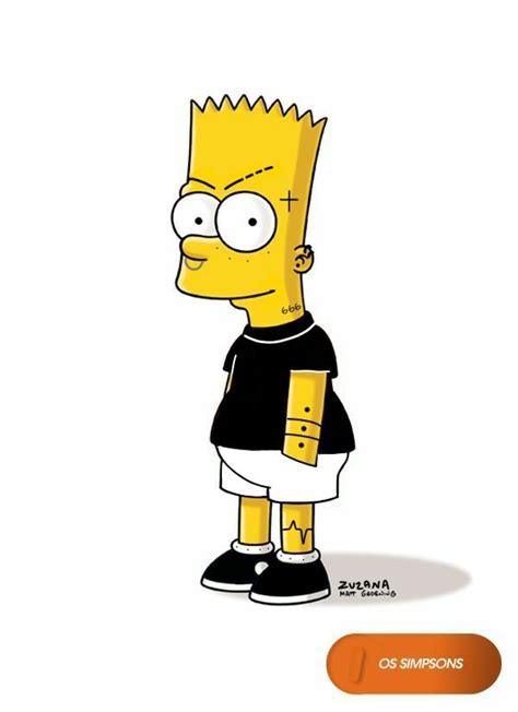 The Simpsons Character Is Wearing Black And White