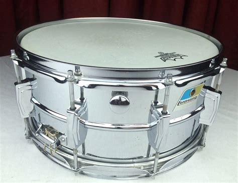 Vintage 1971 Ludwig 402 Supraphonic Snare Drum Blue And Olive 65x14