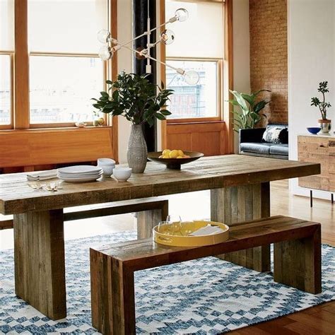 Extendable Farmhouse Dining Table With Bench