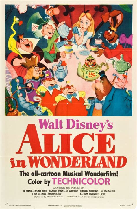 1951 Póster De La Película With Images Alice In Wonderland Poster