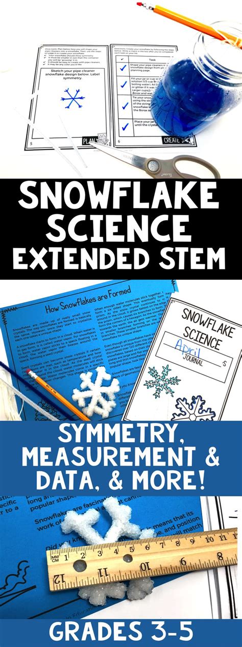 Snowflake Stem Project Based Learning Symmetry Data Collection 5 Day