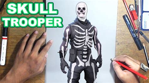 Fortnite Drawing Skull Trooper How To Draw Skull Trooper