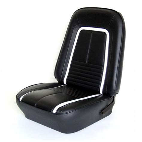 1967 Camaro Coupe Deluxe Front Seat Upholstery In Black Wwhite Stripe