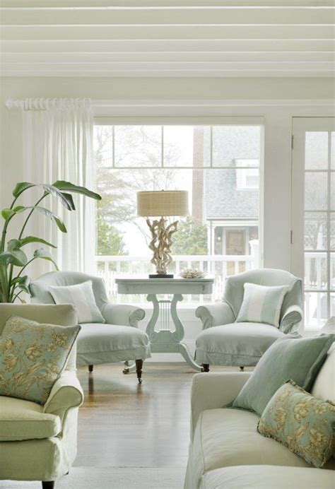 Living Room With Celery Green Upholstery Pantone Nile Green Celedon