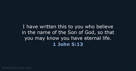 December 3 2019 Bible Verse Of The Day Nlt 1 John 5 13