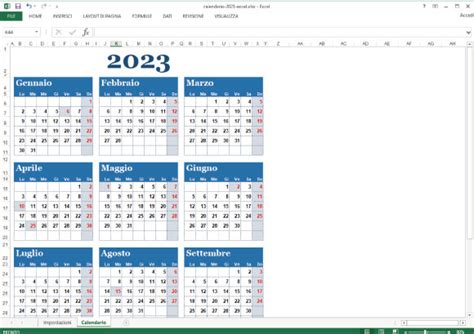 Calendario Annuale 2023 Da Stampare