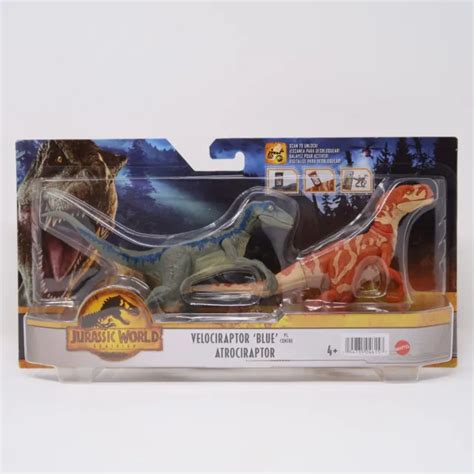 Jurassic World Dinosaurs Dominion Mattel Velociraptor Blue Vs Atrociraptor 1498 Picclick