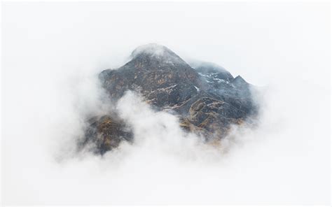 Download Wallpaper 3840x2400 Mountain Peak Clouds Fog Height 4k
