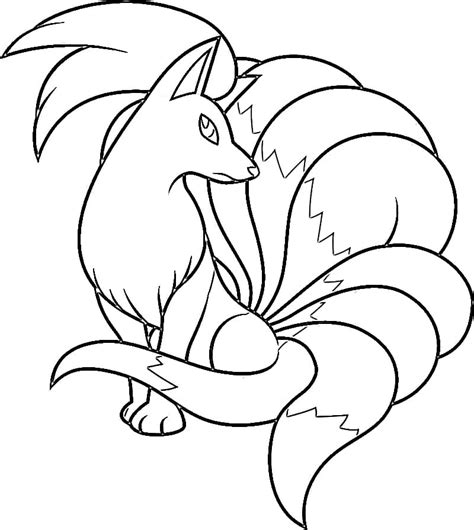 Pokemon Ninetales Coloring Page Free Printable Coloring Pages For Kids