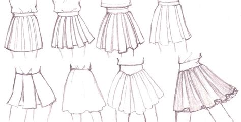 Como Dibujar Una Falda Kak Narisovat Yubku How To Draw A Skirt Como
