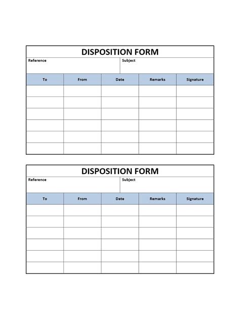 Disposition Form